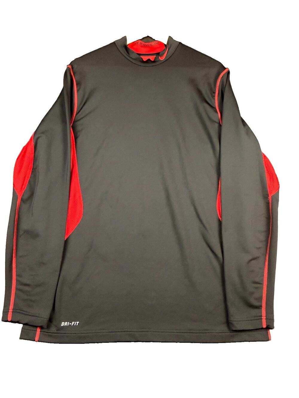 Nike Pro Combat Shirt Men’s XL Hyperwarm Dri-FIT Fitted Black Red Compression